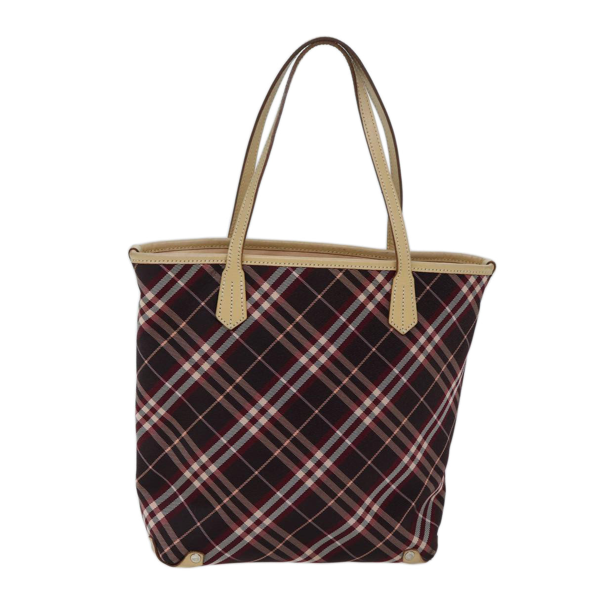 BURBERRY Blue Label Tote Bag Canvas Brown Auth ki4342