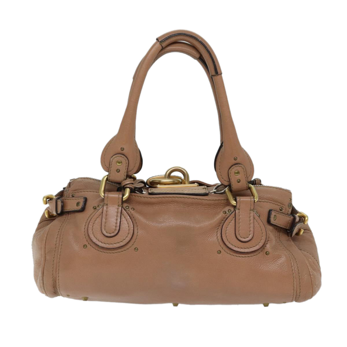 Chloe Paddington Hand Bag Leather Beige Auth ki4345 - 0