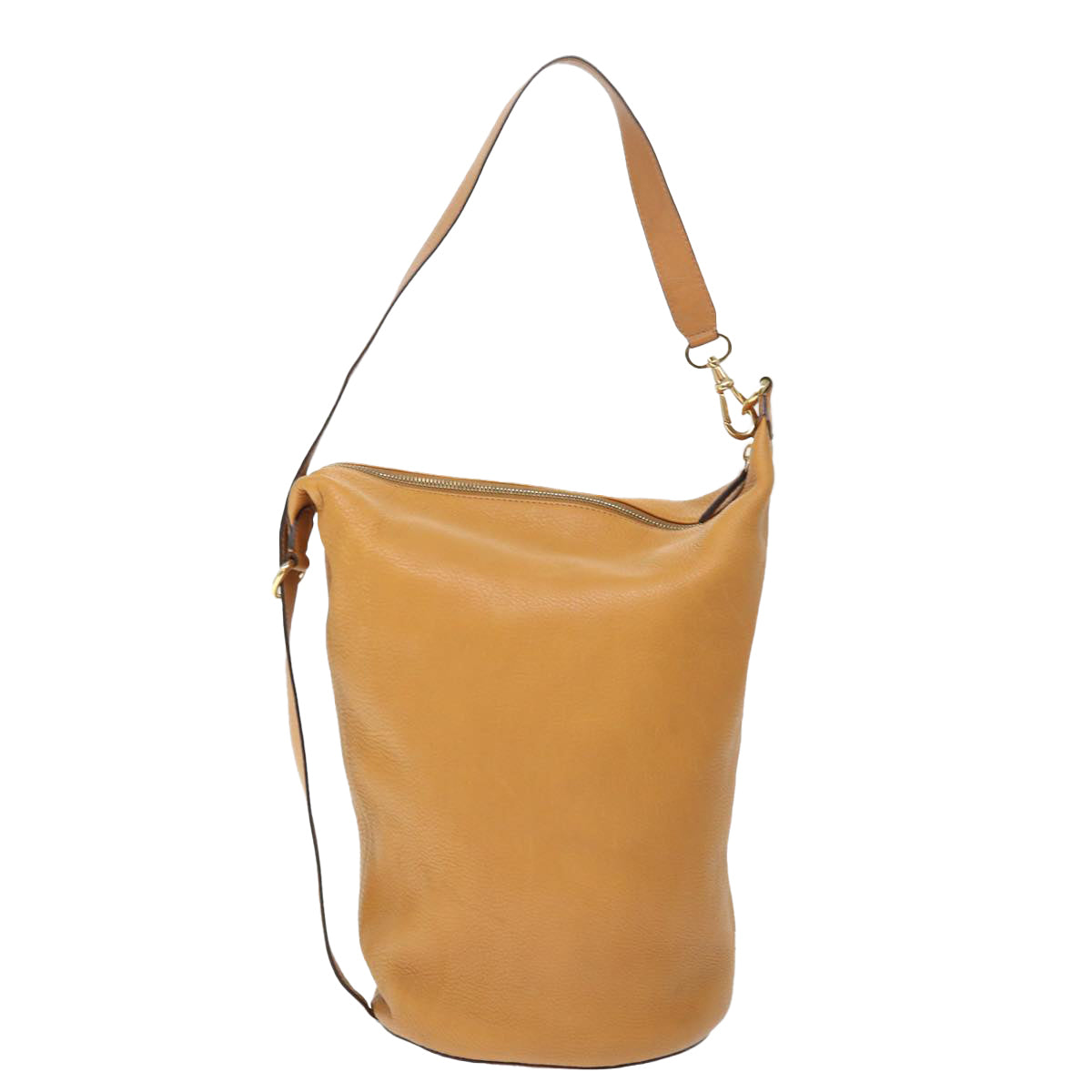 CELINE Shoulder Bag Leather Beige Auth ki4346 - 0
