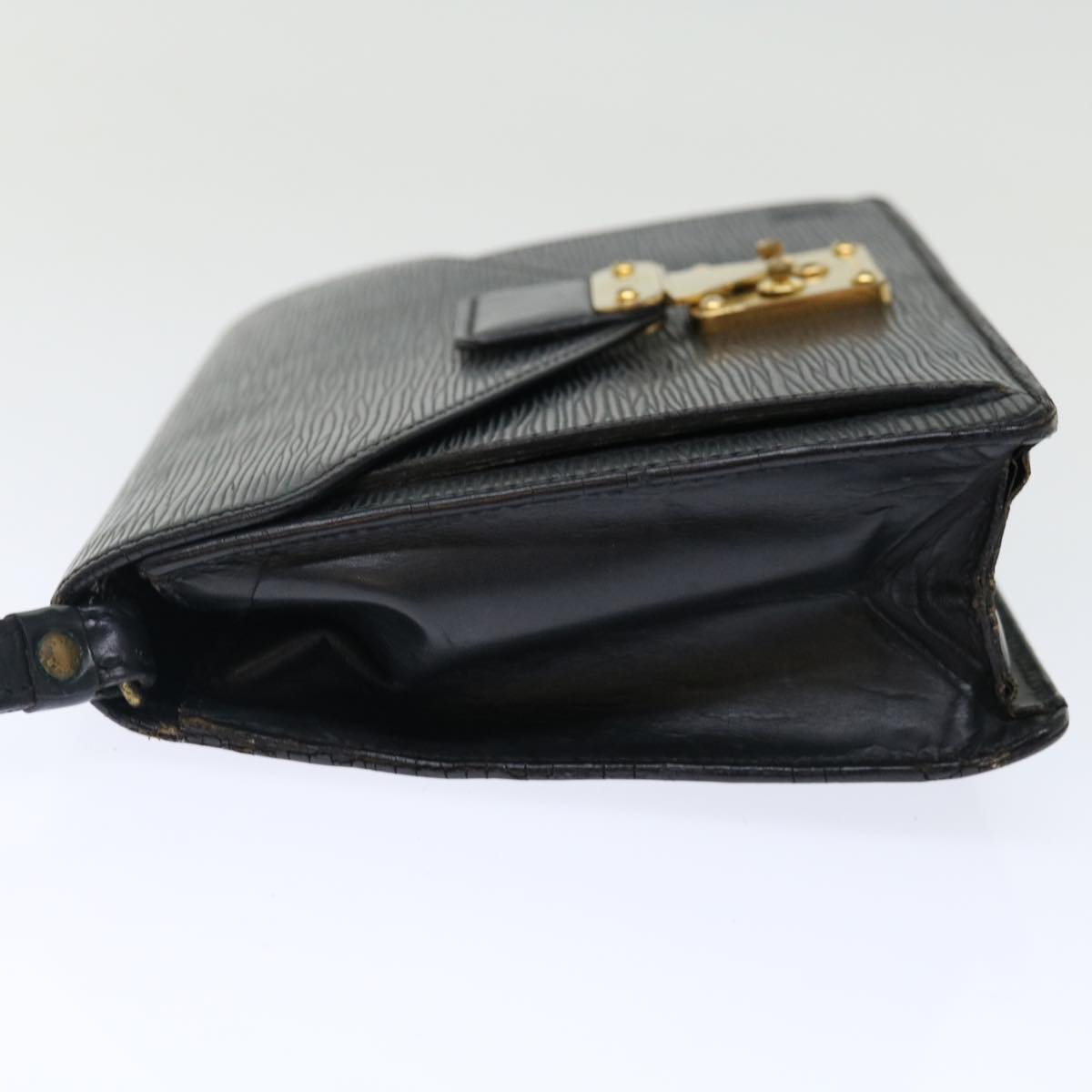 LOUIS VUITTON Epi Serie Dragonne Hand Bag Black M52612 LV Auth ki4359