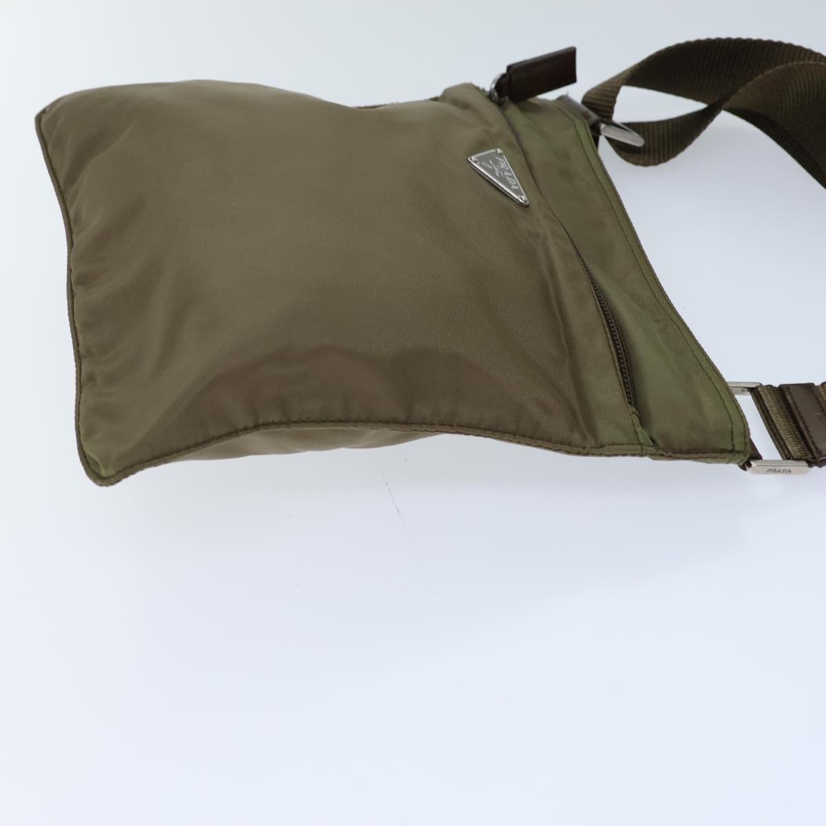 PRADA Shoulder Bag Nylon Khaki Auth ki4387