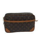 LOUIS VUITTON Monogram Compiegne 28 Clutch Bag M51845 LV Auth ki4398-13