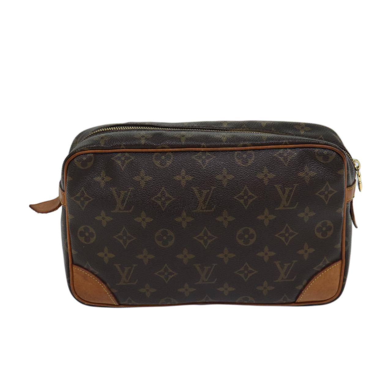 LOUIS VUITTON Monogram Compiegne 28 Clutch Bag M51845 LV Auth ki4398