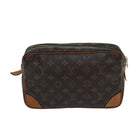 LOUIS VUITTON Monogram Compiegne 28 Clutch Bag M51845 LV Auth ki4398-2