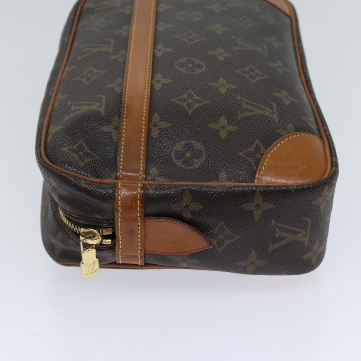 LOUIS VUITTON Monogram Compiegne 28 Clutch Bag M51845 LV Auth ki4398