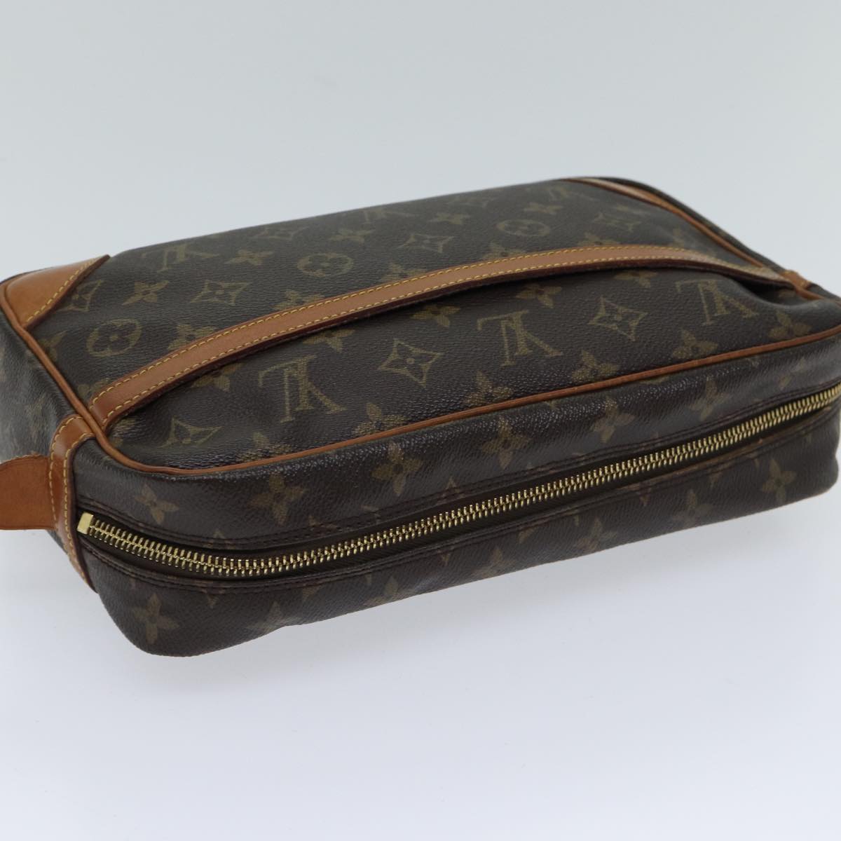 LOUIS VUITTON Monogram Compiegne 28 Clutch Bag M51845 LV Auth ki4398