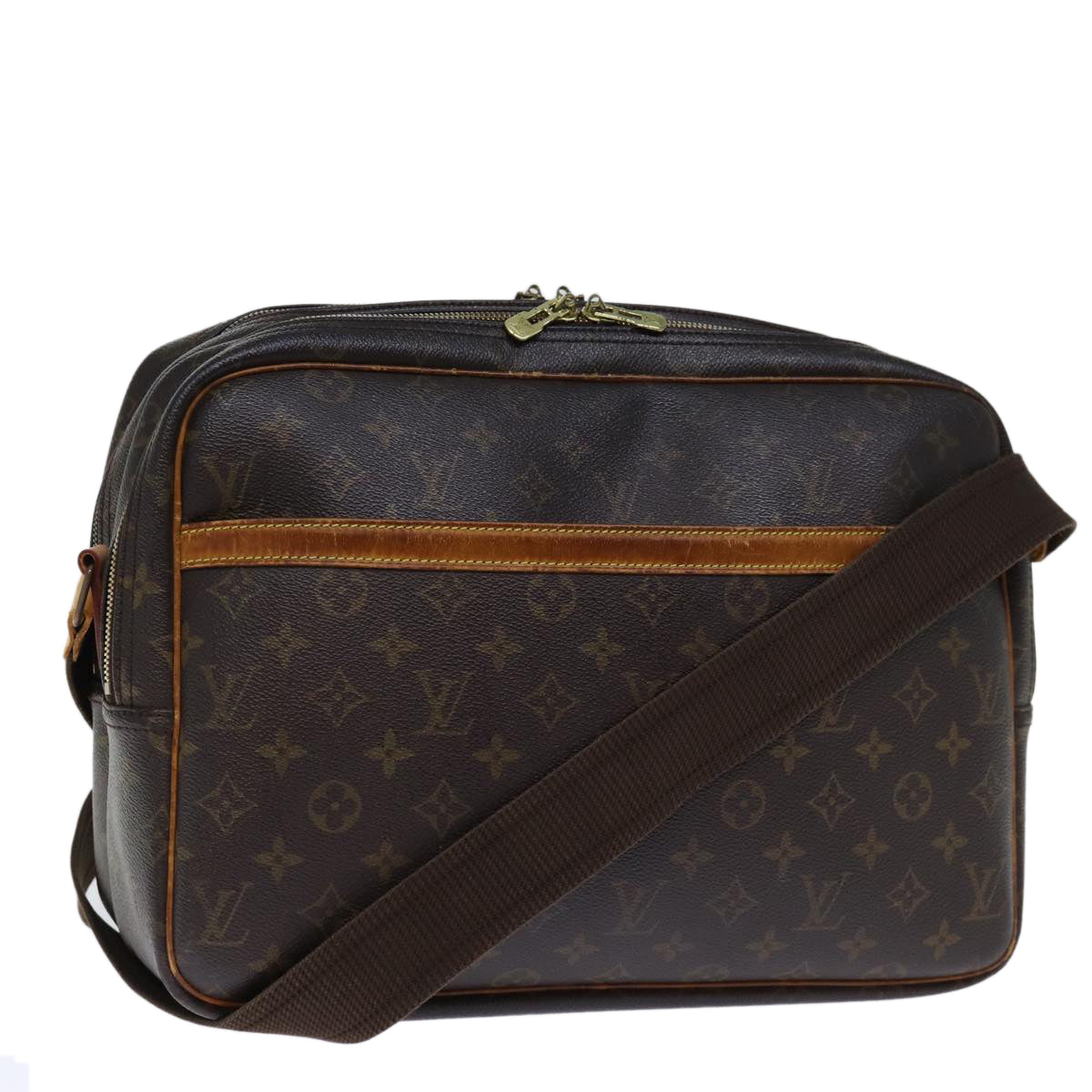 LOUIS VUITTON Monogram Reporter GM Shoulder Bag M45252 LV Auth ki4406