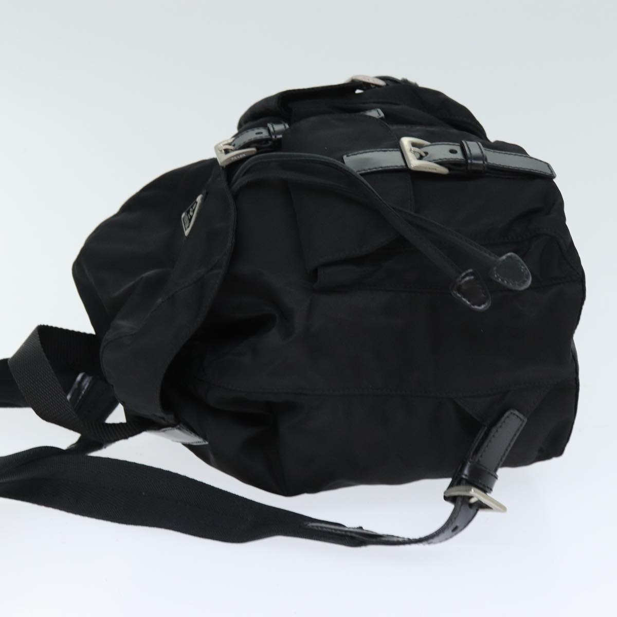 PRADA Backpack Nylon Black Auth ki4408