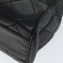 CHANEL Matelasse Chain Shoulder Bag Lamb Skin Black CC Auth ki4411-14