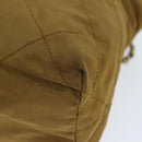 PRADA Quilted Chain Shoulder Bag Nylon Beige Auth ki4426-9