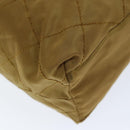 PRADA Quilted Chain Shoulder Bag Nylon Beige Auth ki4426-16