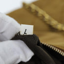 PRADA Quilted Chain Shoulder Bag Nylon Beige Auth ki4426-12