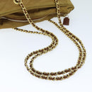 PRADA Quilted Chain Shoulder Bag Nylon Beige Auth ki4426-7