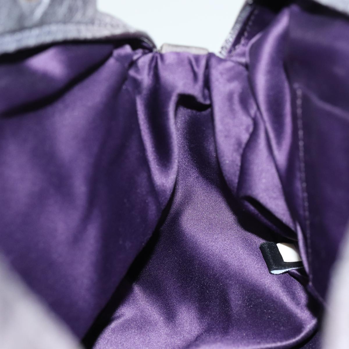 Miu Miu Hand Bag Leather 2way Shoulder Bag Purple Auth ki4427