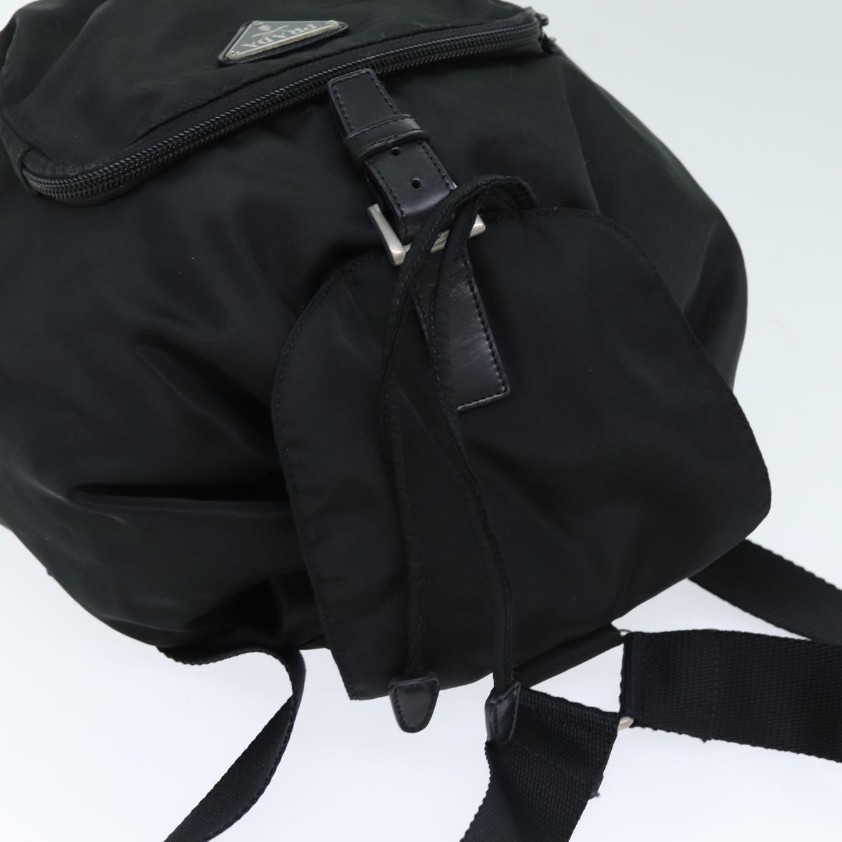 PRADA Backpack Nylon Black Auth ki4429