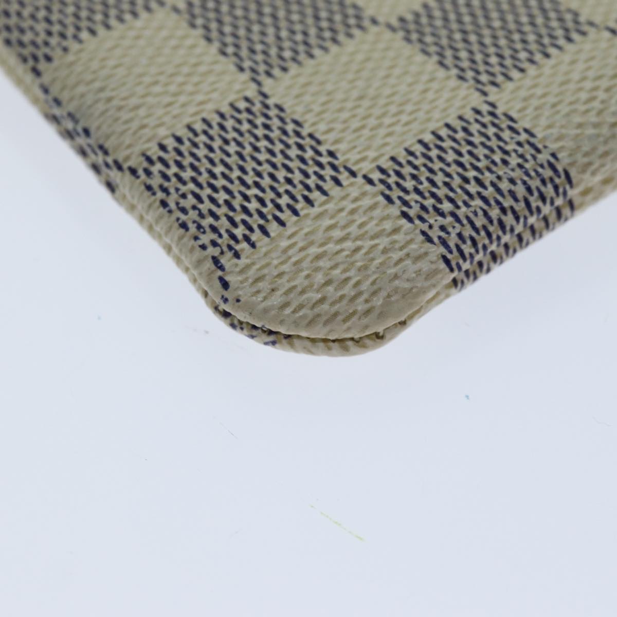 LOUIS VUITTON Damier Azur Pochette Cles Coin Purse N62659 LV Auth ki4433