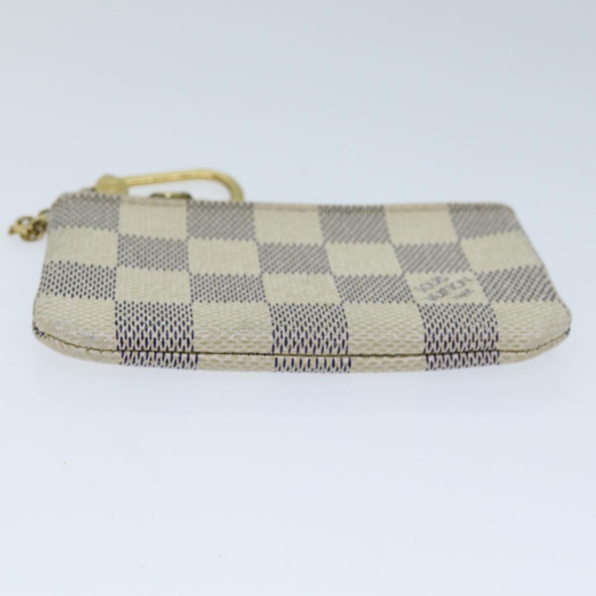 LOUIS VUITTON Damier Azur Pochette Cles Coin Purse N62659 LV Auth ki4433