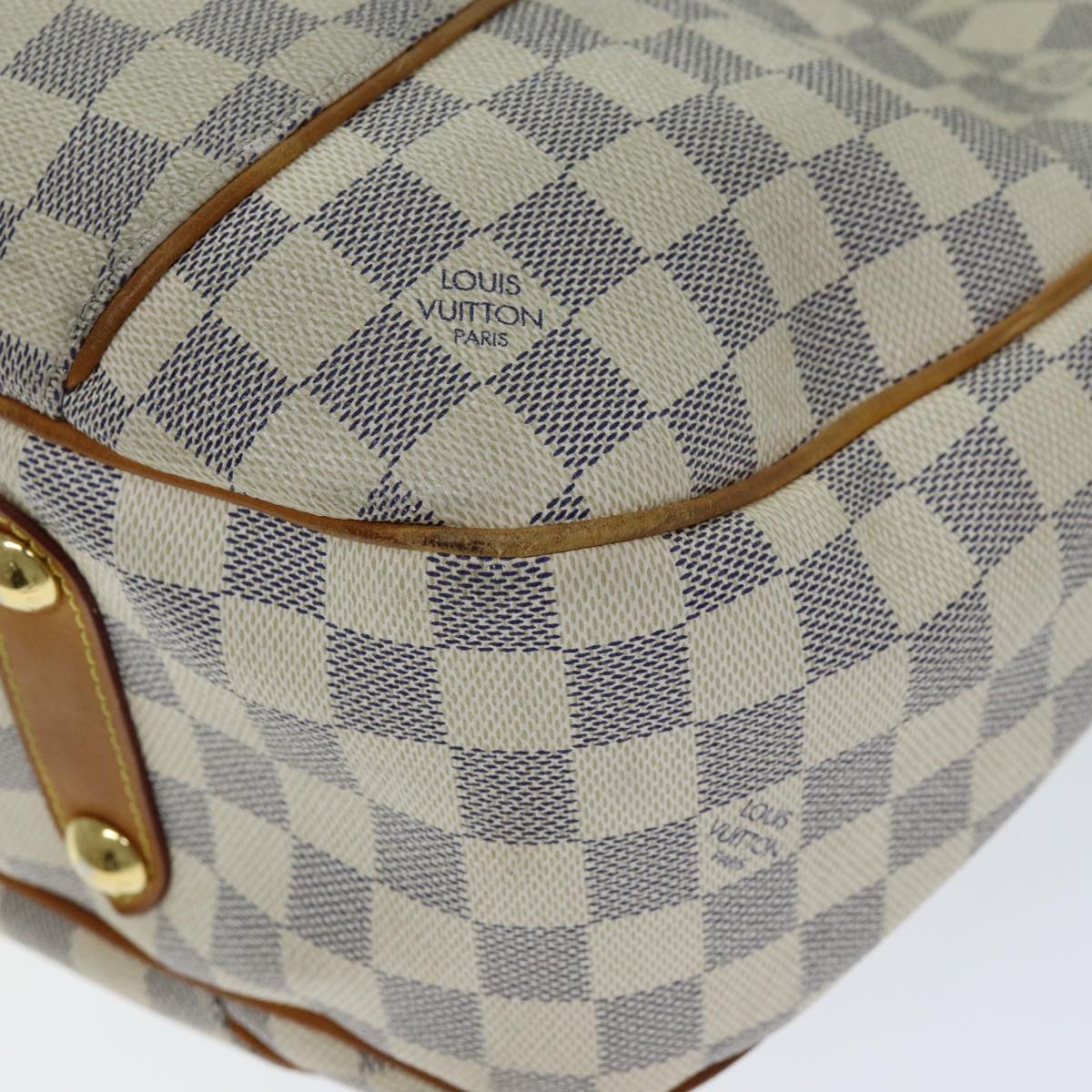 LOUIS VUITTON Damier Azur Galliera GM Shoulder Bag N55216 LV Auth ki4458