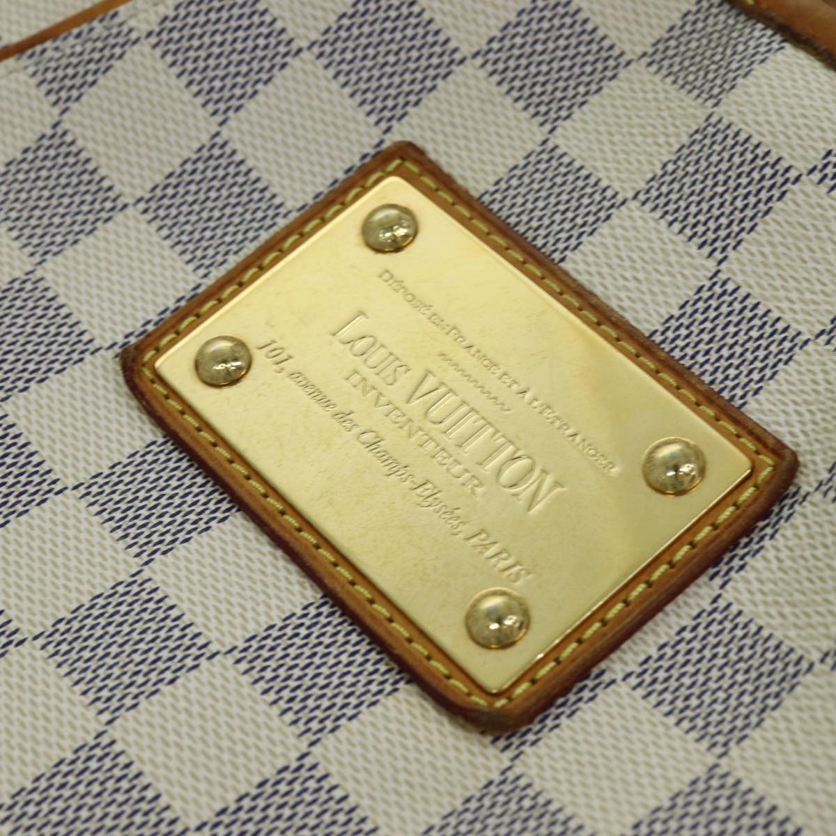 LOUIS VUITTON Damier Azur Galliera GM Shoulder Bag N55216 LV Auth ki4458