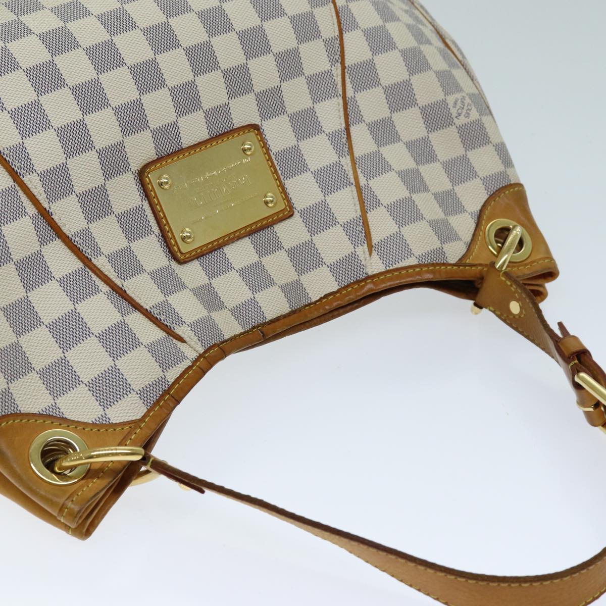 LOUIS VUITTON Damier Azur Galliera GM Shoulder Bag N55216 LV Auth ki4458