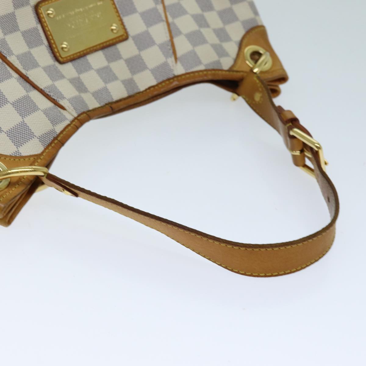 LOUIS VUITTON Damier Azur Galliera GM Shoulder Bag N55216 LV Auth ki4458