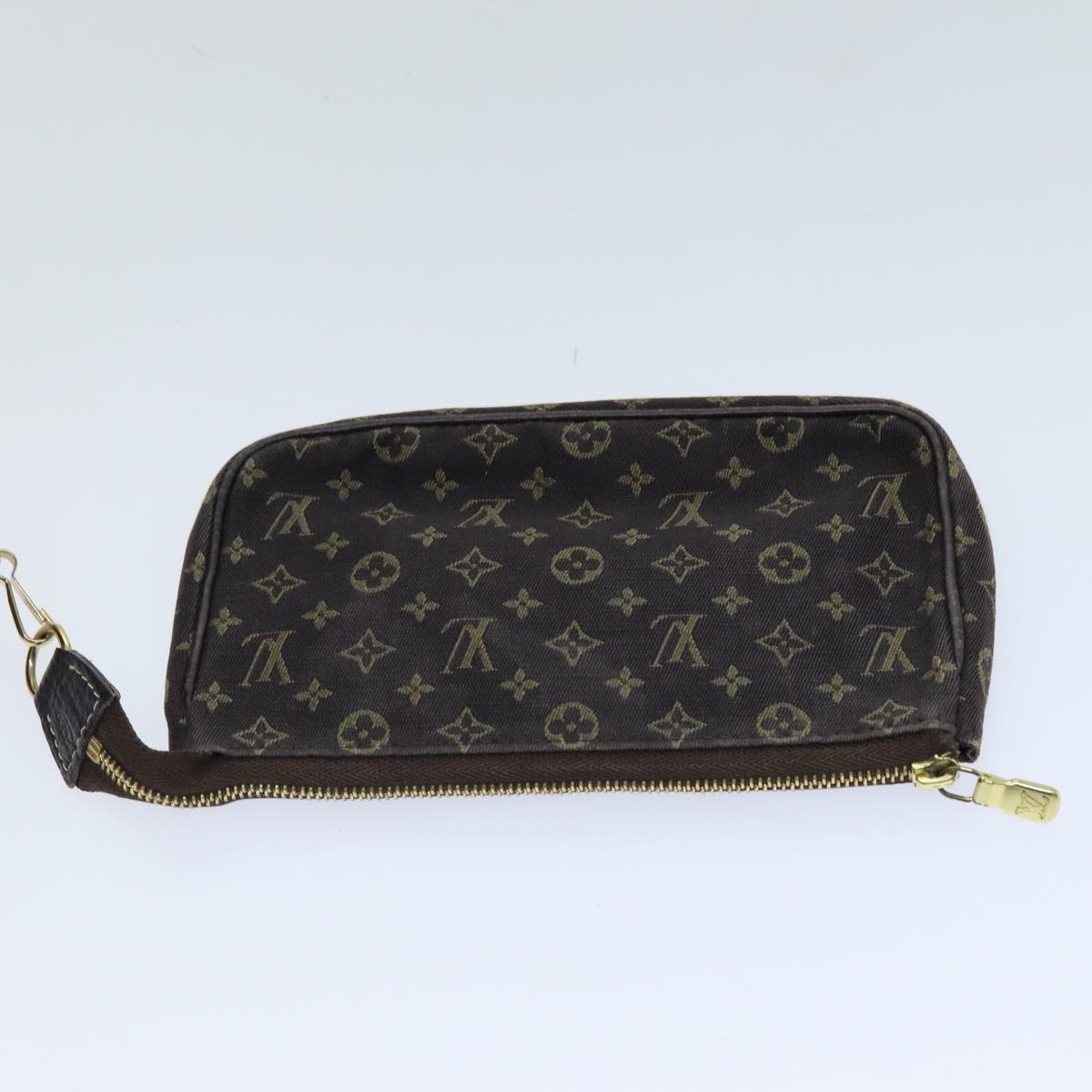 LOUIS VUITTON Monogram Mini Lin Bucket PM Shoulder Bag Brown M95226 Auth ki4480