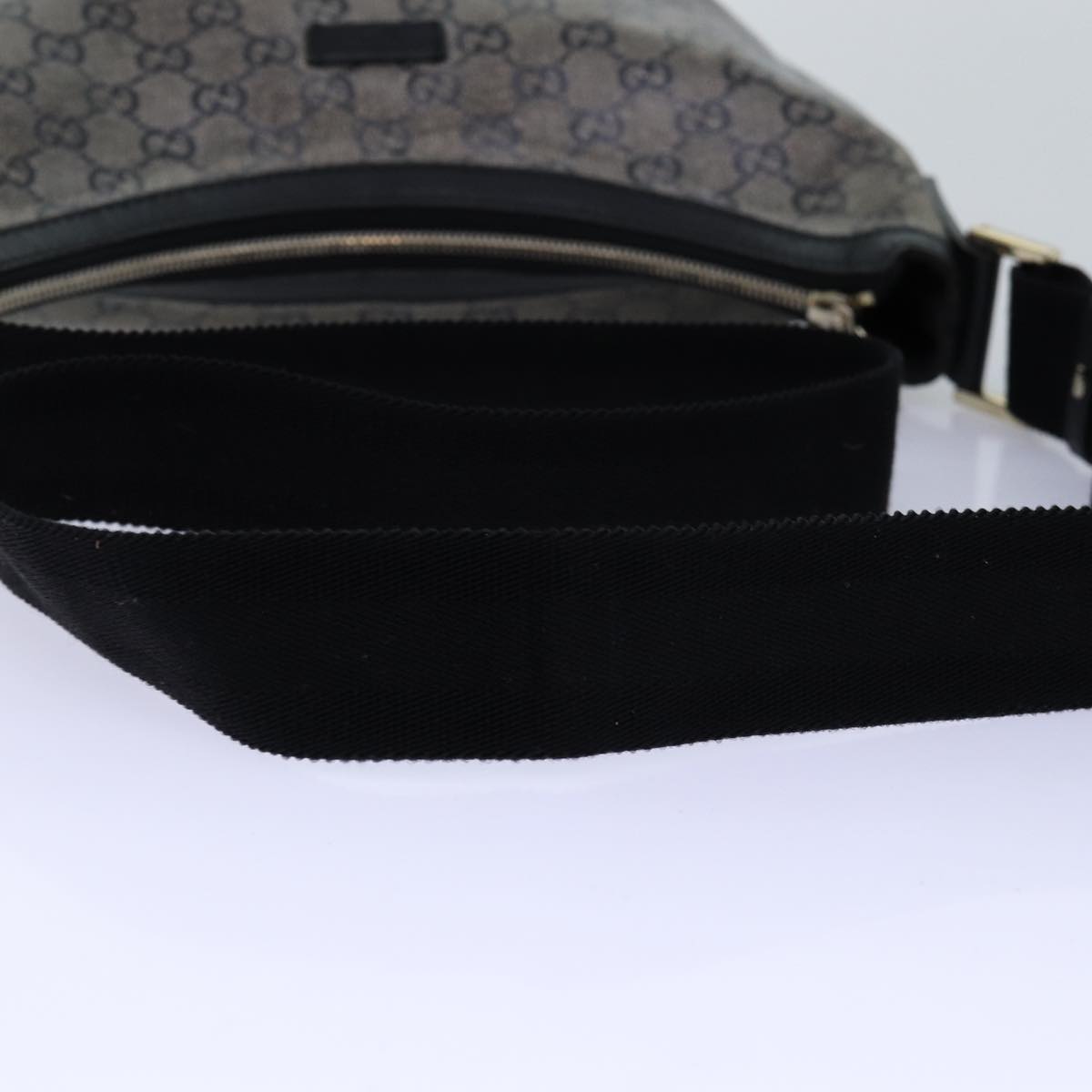 GUCCI GG crystal Shoulder Bag PVC Leather Black 181092 1669 Auth ki4485