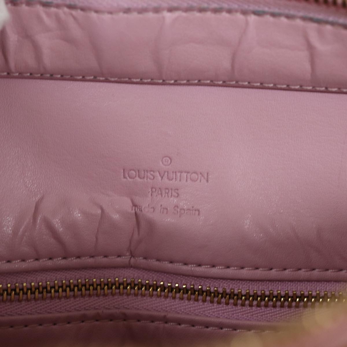 LOUIS VUITTON Monogram Vernis Houston Bag Marshmallow Pink M91302 LV Auth ki4487