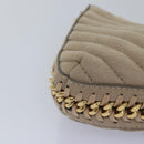 Stella MacCartney Chain Shoulder Bag Suede Beige Auth ki4488-15