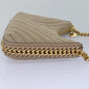Stella MacCartney Chain Shoulder Bag Suede Beige Auth ki4488-4