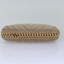 Stella MacCartney Chain Shoulder Bag Suede Beige Auth ki4488-5