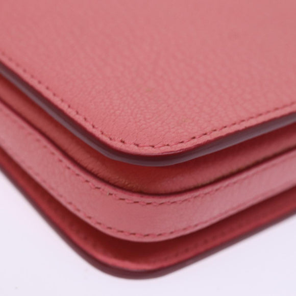 BURBERRY Shoulder Bag Leather Pink Auth ki4506V