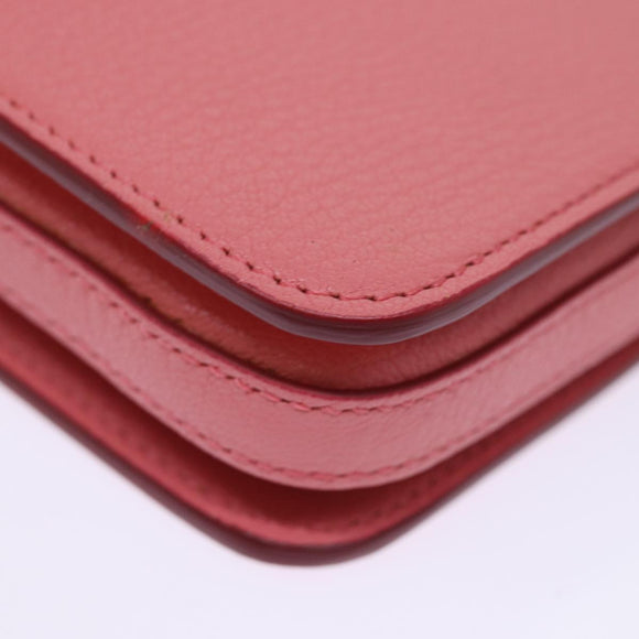 BURBERRY Shoulder Bag Leather Pink Auth ki4506V