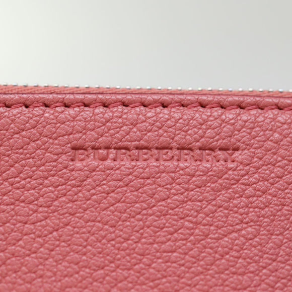 BURBERRY Shoulder Bag Leather Pink Auth ki4506V