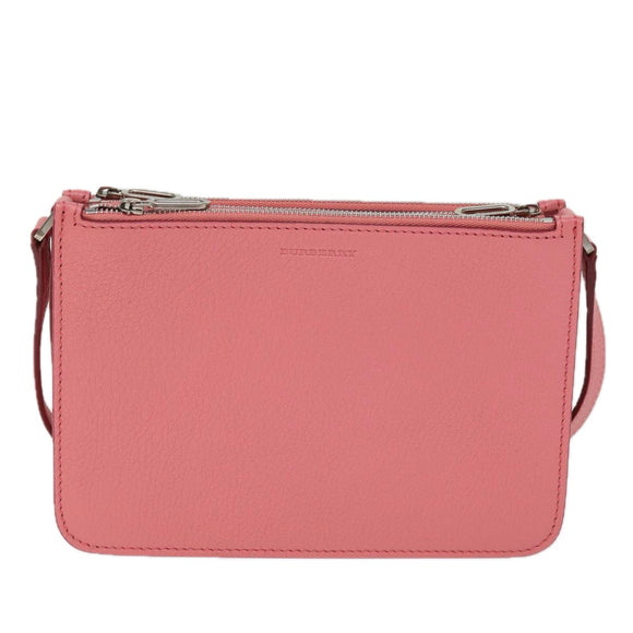 BURBERRY Shoulder Bag Leather Pink Auth ki4506V