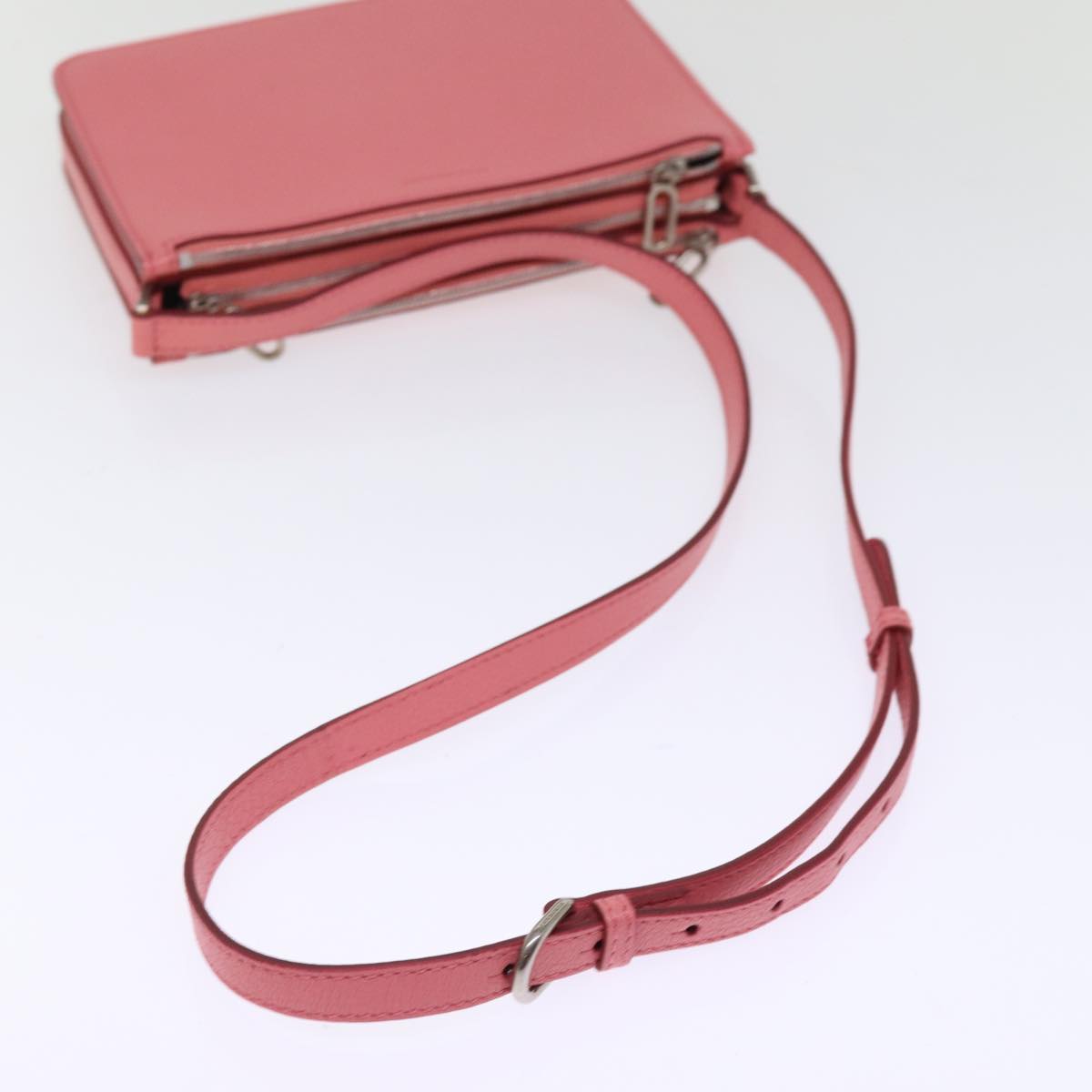 BURBERRY Shoulder Bag Leather Pink Auth ki4506