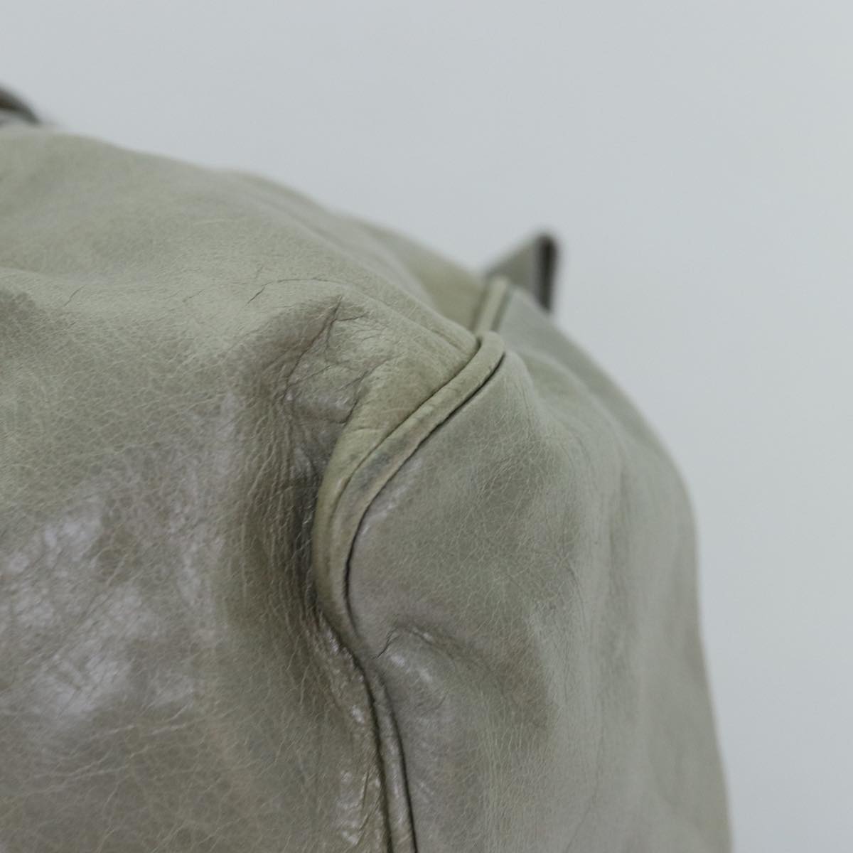 Miu Miu Hand Bag Leather Gray Auth ki4508