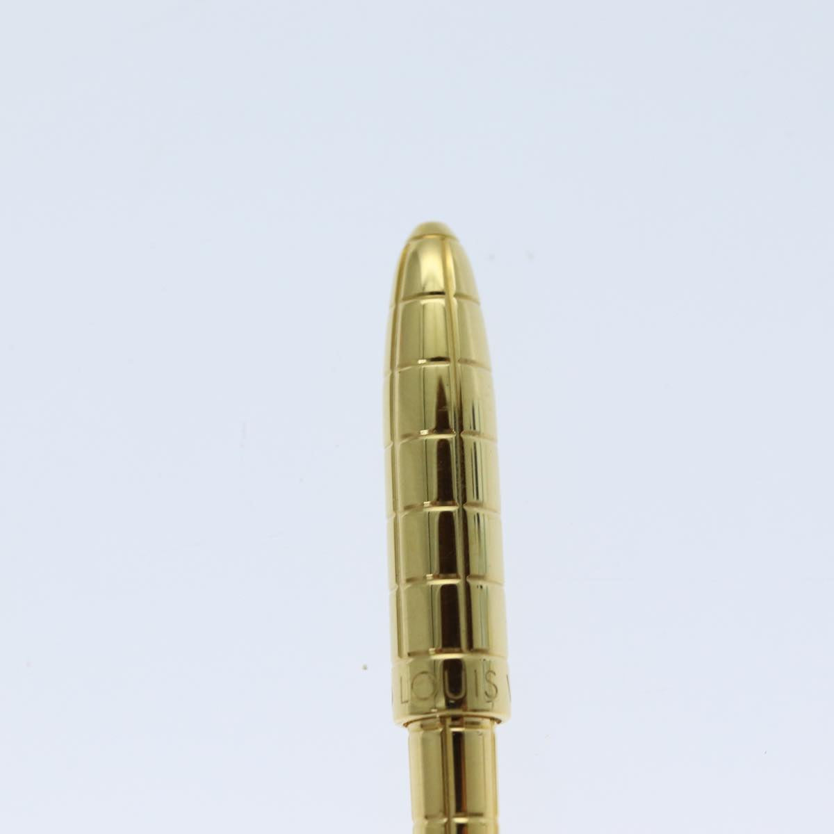 LOUIS VUITTON Styro Agenda Ballpoint Pen metal Gold Tone LV Auth ki4516