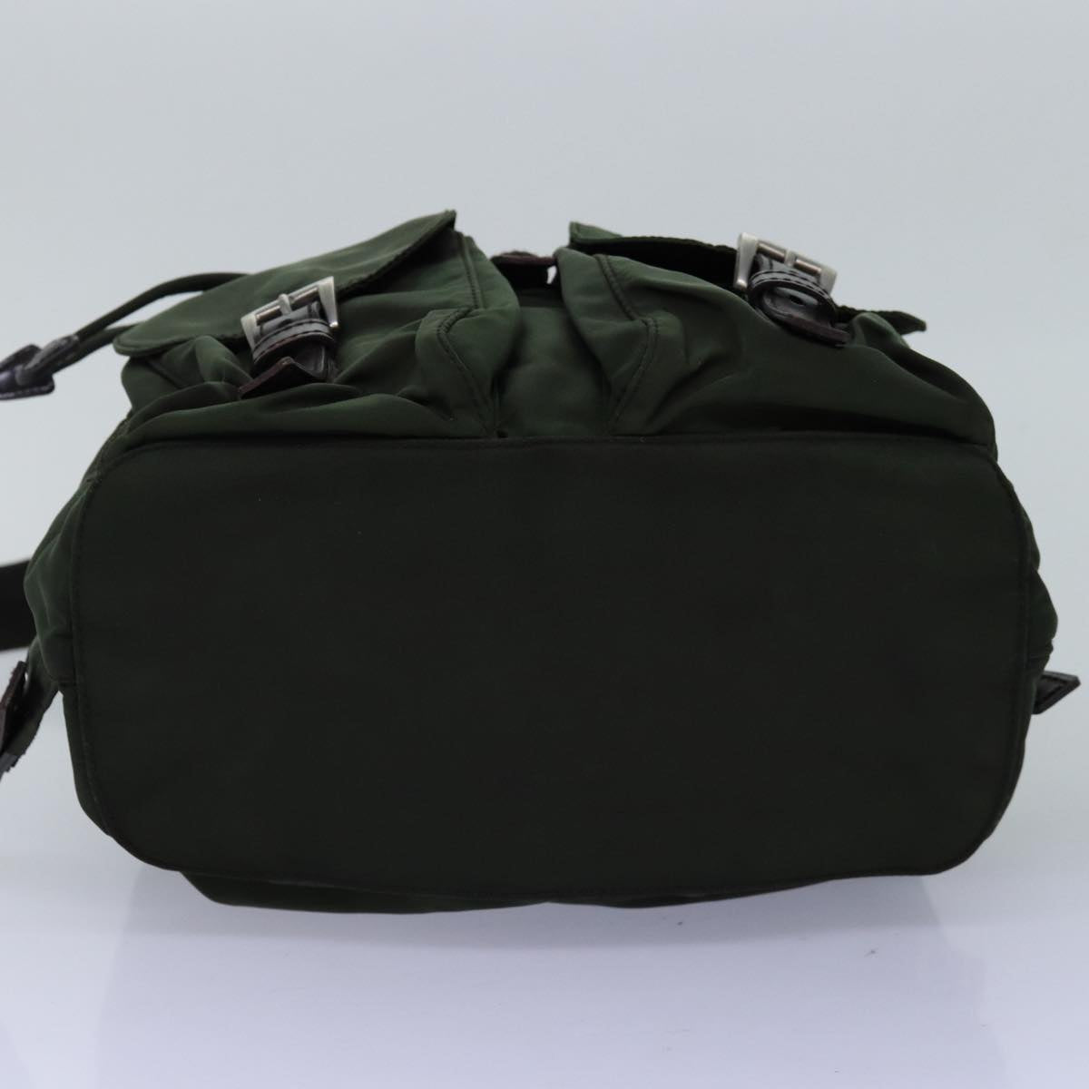 PRADA Backpack Nylon Khaki Auth ki4517