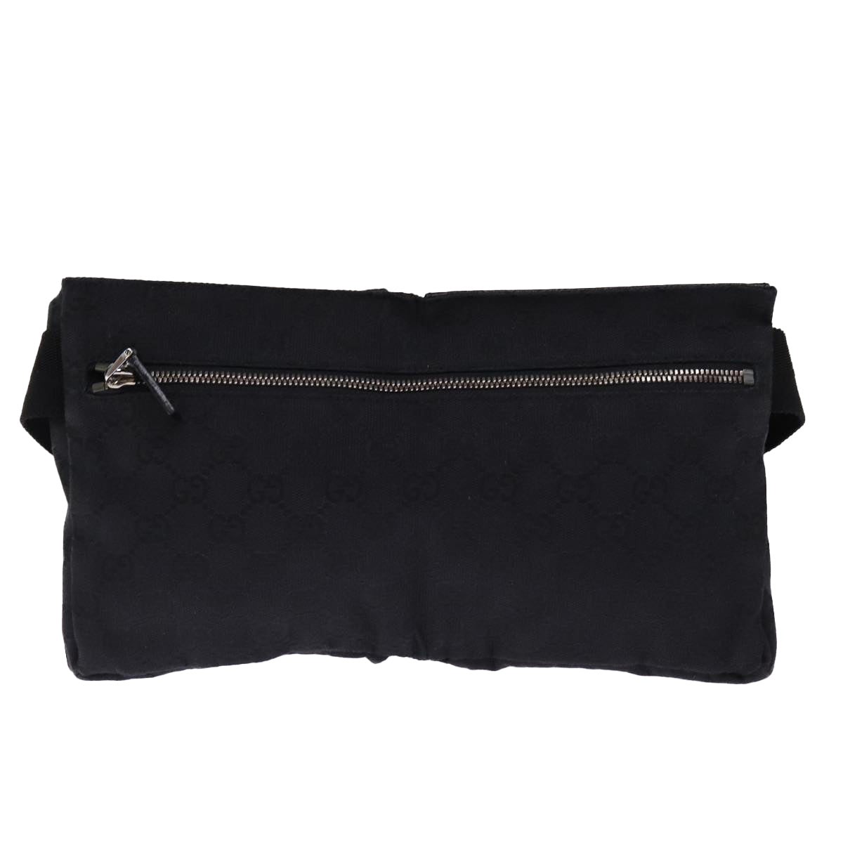 GUCCI GG Canvas Waist bag Black Auth ki4520