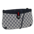 GUCCI GG Supreme Sherry Line Shoulder Bag PVC Navy Red 39 02 026 Auth ki4524-1