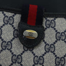 GUCCI GG Supreme Sherry Line Shoulder Bag PVC Navy Red 39 02 026 Auth ki4524-18