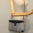 GUCCI GG Supreme Sherry Line Shoulder Bag PVC Navy Red 39 02 026 Auth ki4524-23