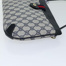 GUCCI GG Supreme Sherry Line Shoulder Bag PVC Navy Red 39 02 026 Auth ki4524-3