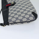 GUCCI GG Supreme Sherry Line Shoulder Bag PVC Navy Red 39 02 026 Auth ki4524-4