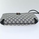 GUCCI GG Supreme Sherry Line Shoulder Bag PVC Navy Red 39 02 026 Auth ki4524-5