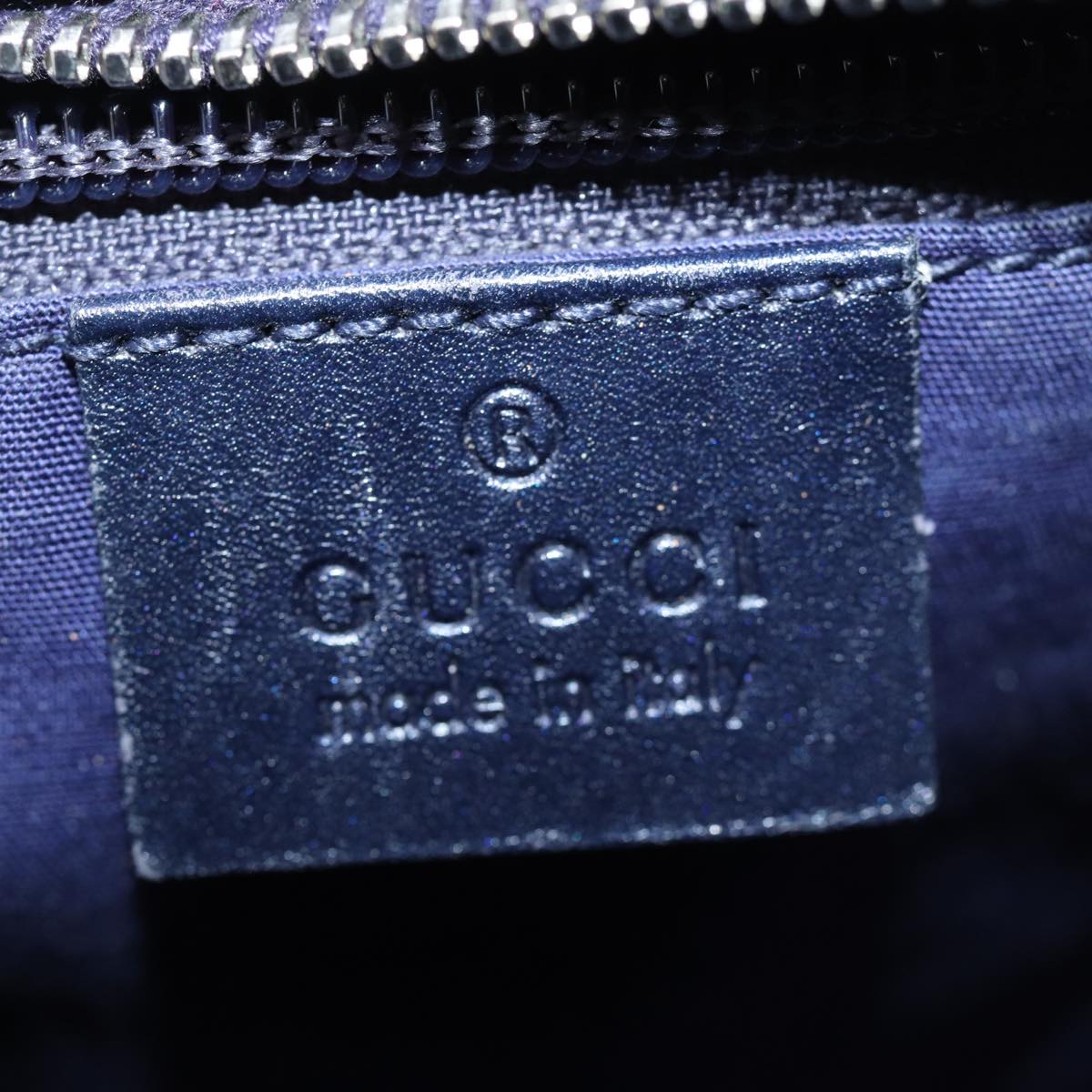 GUCCI GG implementation Tote Bag Navy 211138 Auth ki4527