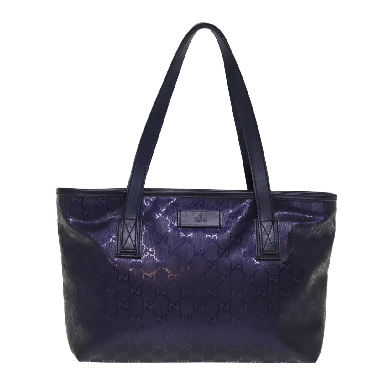 GUCCI GG implementation Tote Bag Navy 211138 Auth ki4527 - 0