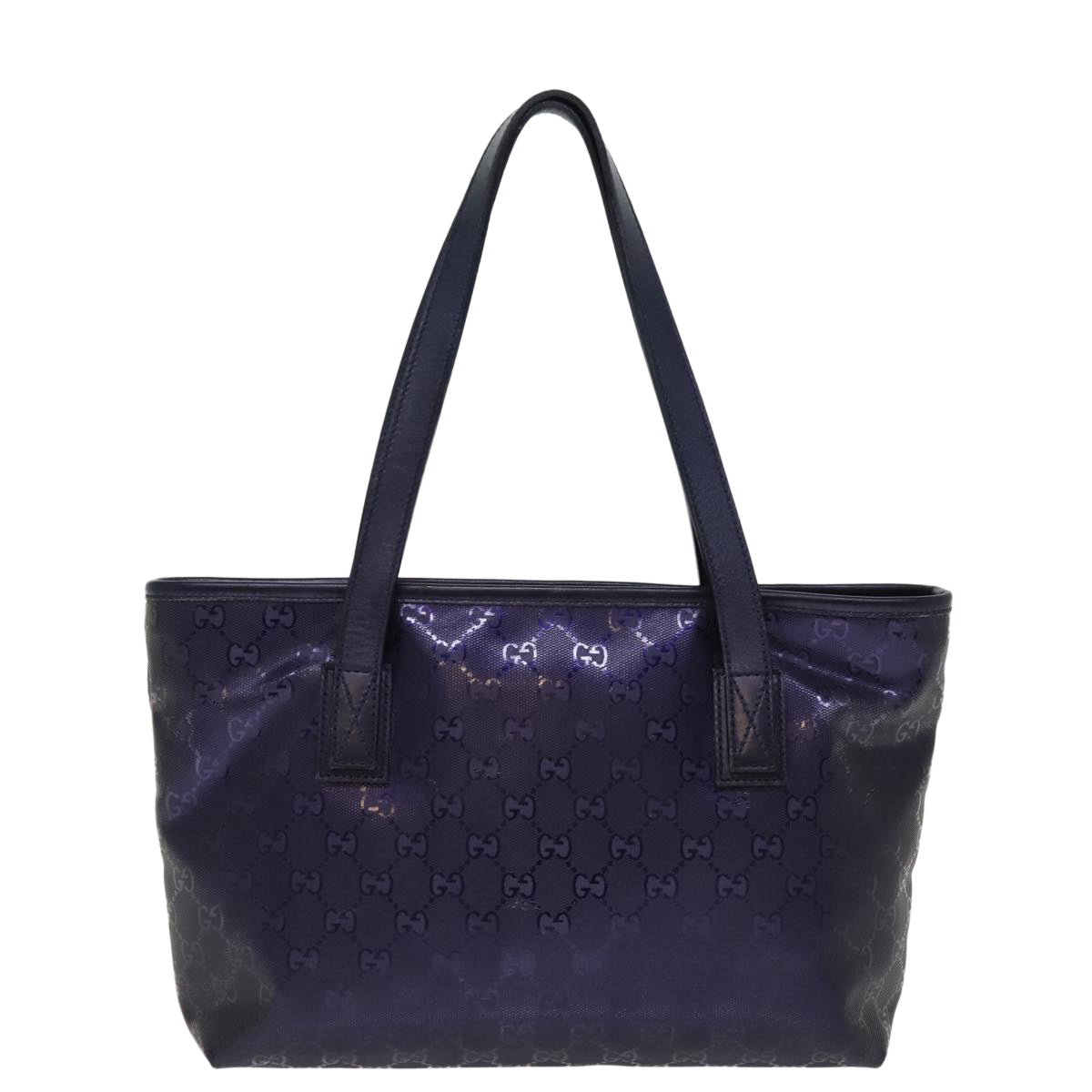 GUCCI GG implementation Tote Bag Navy 211138 Auth ki4527