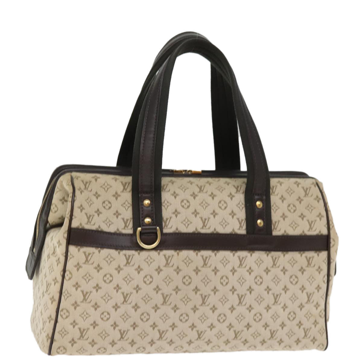 LOUIS VUITTON Monogram Mini Josephine GM Hand Bag Khaki M92310 LV Auth ki4533